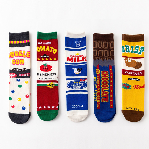 mens women designer brand socks sock new ins port wind chocolate cow box Harajuku skateboard men and women long tube cotton socks