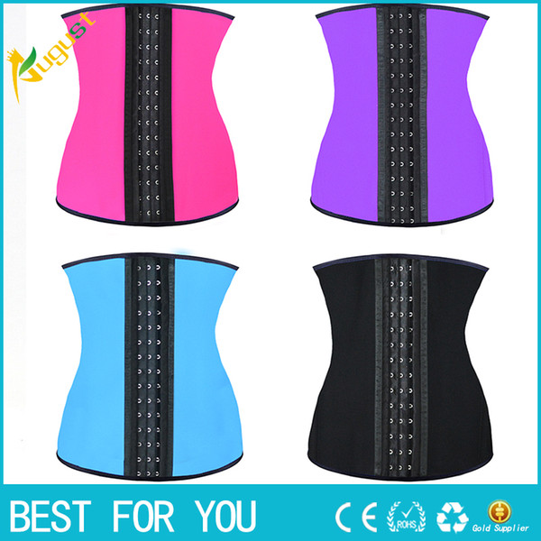 9 steel bone Latex Rubber corset body shaper Waist Trainer training corsets Corset Latex Corset Latex Waist Cincher Slimming Shapewear new