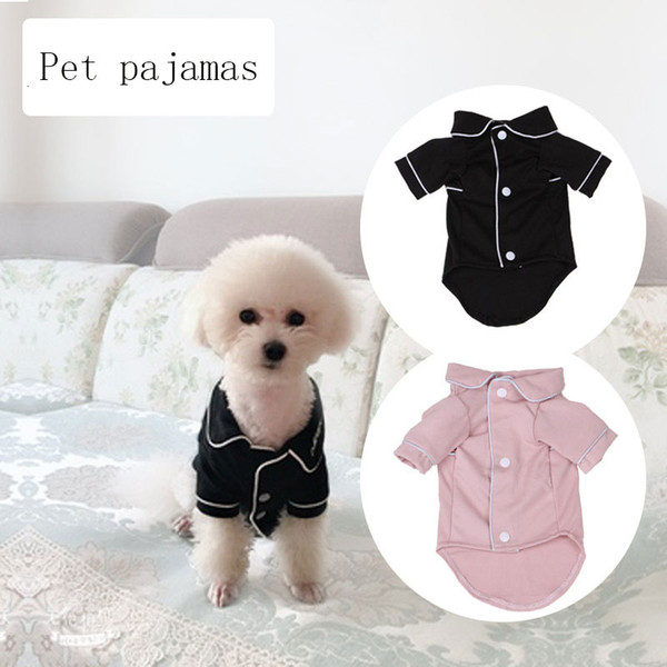 Dog home teacup dog small dog Teddy bear knitted clothes summer pet pajamas