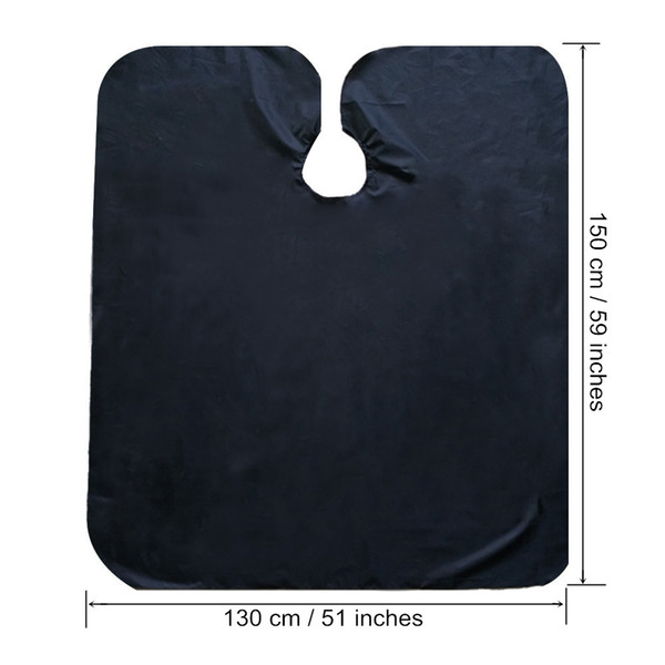 150cm*140cm Professional Barber Cape , Hair Cutting Salon Cape Hairdressing Apron Black Waterproof Hairdressers Barbers Cape Gown