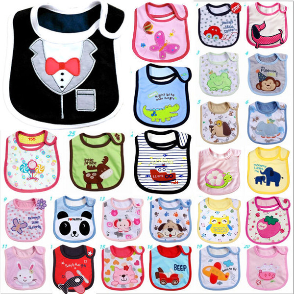 Kids Toddler Waterproof Lunch Cartoon Bibs Infant Baby Saliva Animal Towel Bib