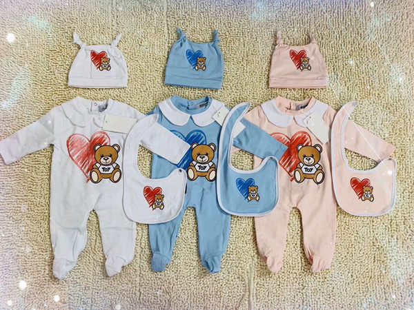 New style baby romper 3pcs set 3set/packAutumn Baby Girl Clothes Cotton Long Sleeve Baby Romper For New Born Win