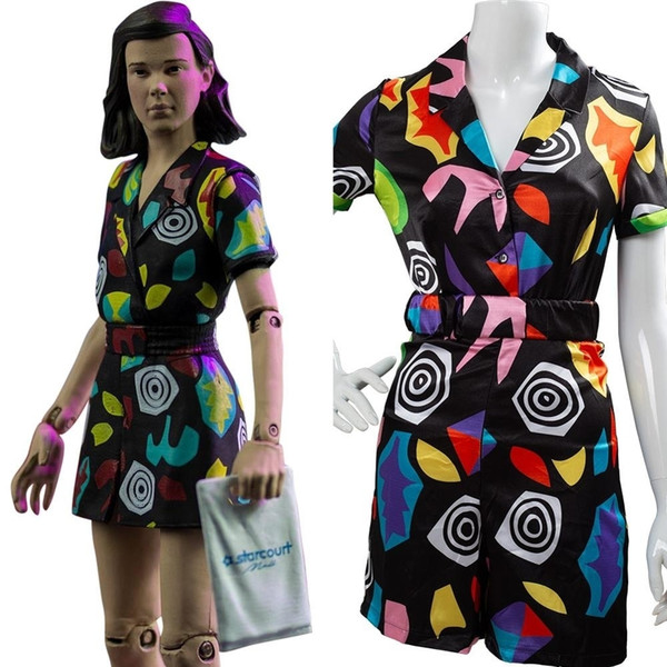 Stranger Things Season 3 Cosplay 11 Eleven Dress Costume Fancy Party Dress For Girls WomenMX190921