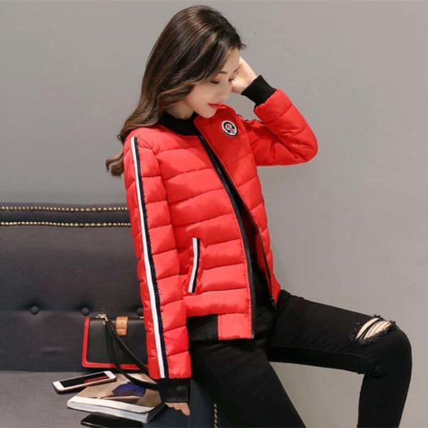 Ladies Bomber Jackets Autumn Winter Retro Baseball coat for women Students Ribbed Cuffs Feminina Basic Outwear NS8661MX190927