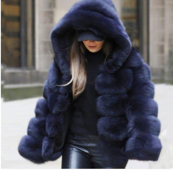 Lisa Colly Fashion Women Winter Thick Warm Fur Coats Jackets Women Long Sleeve Faux Fur Coat Jacket Luxury Fox Fur Coat Outwear Y190920