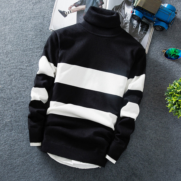 Cashmere Pullover Men 2018 New Fashion Turtleneck Thin Sweater Autumn Mens Sweaters Casual Men's Knitted Sweaters MY8071 SH190930