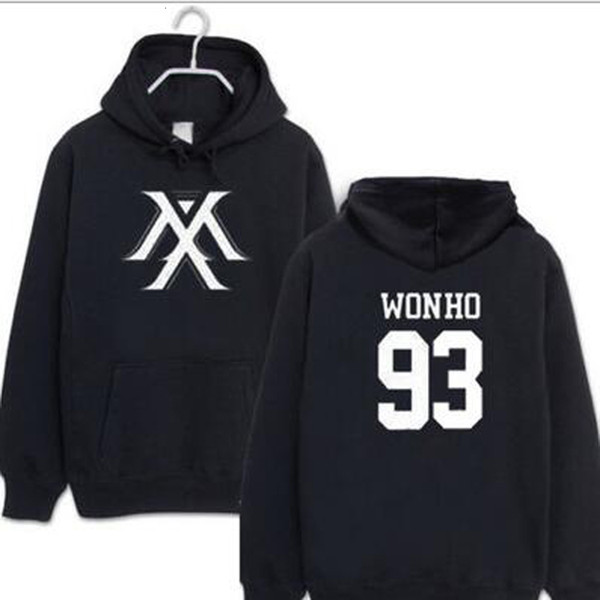 Kpop Monsta X Hoodies Women Men Harajuku Sweatshirt K-pop Wonho YOOKIHYUN I.M jooheon Long Sleeve Fleece Hooded Tracksuit 4XLMX191008