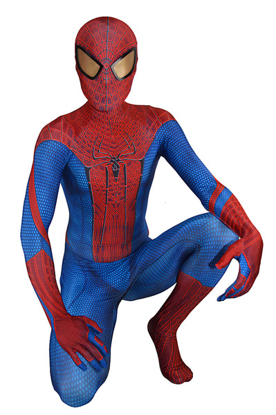 Classic Movie Amazing Spiderman Costume Original 3D Print Spandex Spider-man Superhero Costumes Halloween Fullbody SuitMX190923