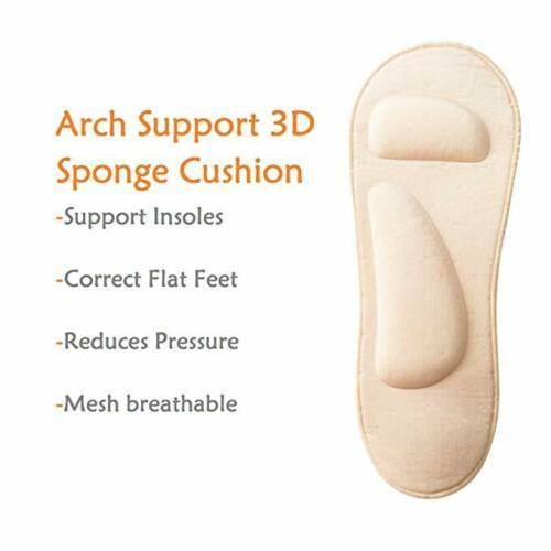 1 Pairs 3D Padded Women's Invisible No Show Nylon Socks Sponge Cushion Liner