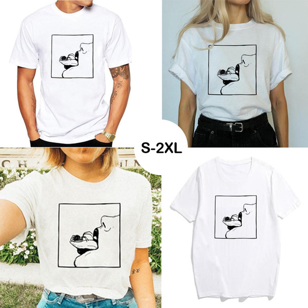 New Fashion Women Men Loose Short-Sleeved Summer T-Shirt Casual O-Neck Tops