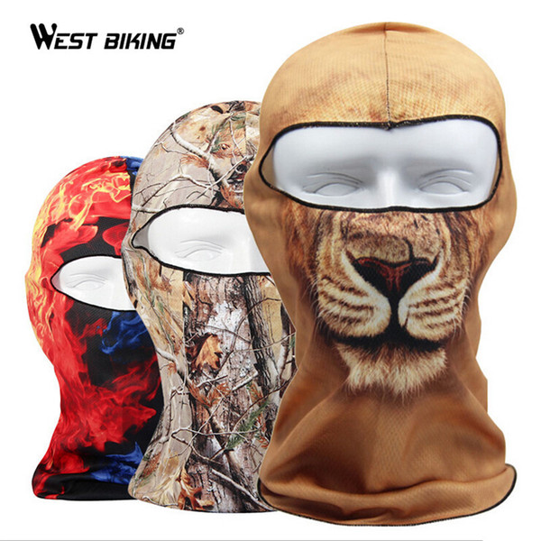 Cycling Face Masks 3D Print Breathable Windproof Skull Mask Sunscreen Dustproof Bike Mask Bike Bicycle Face Masks