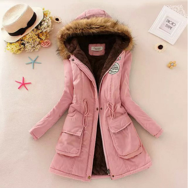 Womens Parka Casual Outwear Autumn Military Hooded Coat Jacket Women Fur Women's Winter Jackets And Coats Y190926