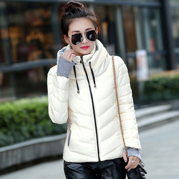 2019 women winter hooded warm coat plus size candy color cotton padded jacket female long parka womens wadded jaqueta feminina Y190926