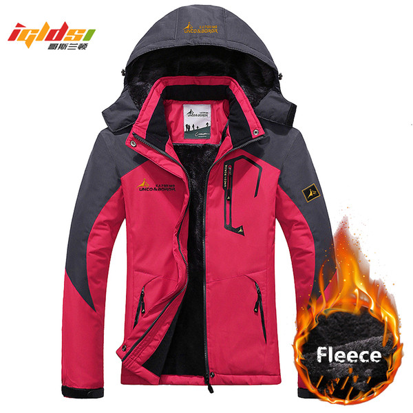 Women's Winter Inner Fleece Jacket Women Outwear Sportswear Warm Coats Down Parkas Waterproof Windbreaker Thermal Jackets M-3XL Y190926