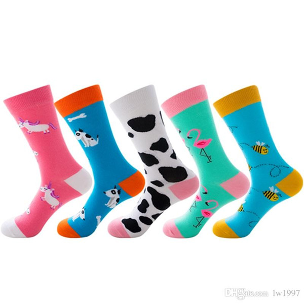 Cotton stockings fashion brand hip-hop fashion style stockings alphabet animal embroidery socks athletes warm legs 100% cotton AM01