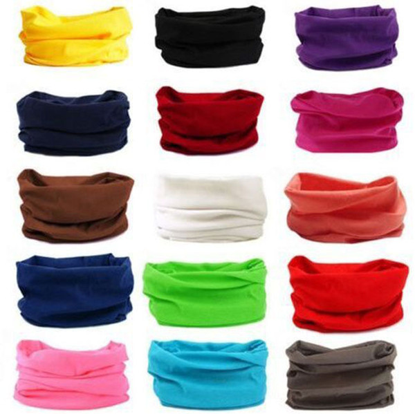 HOT Unisex Solid Warm Plain Scarf Tube Bandana Head Face Mask Neck Gaiter Snood Headwearpure Solid