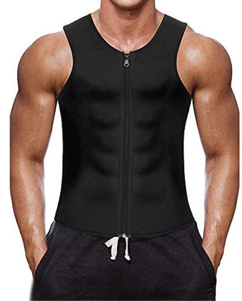 (Wholesale / retail) 2019 men's casual vest half open seamless men's fitness zip vest