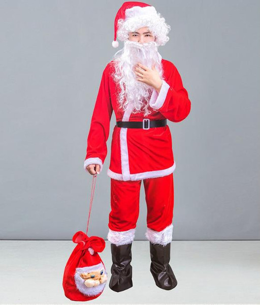 Christmas costumes adult women feel warm at night red Santa Claus costumes ds Halloween costumes are all in size