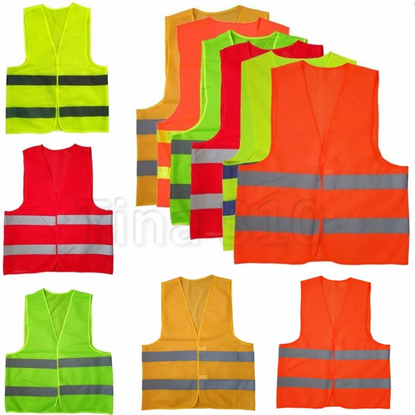 Hot Reflective Vest outdoor Warning Reflective parade Vests Visibility Working Traffic Vest Yellow Safety Clothing Apparel 4782