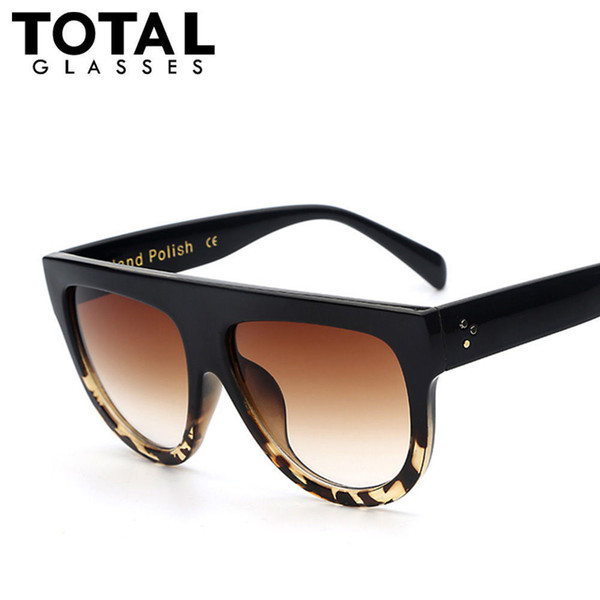 Womens Retro Oversized Designer Flat Lens Sunglasses Fashion Eye Glasses Eyewear