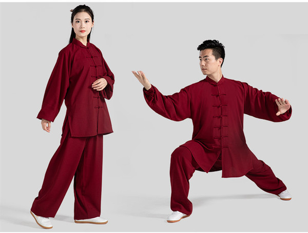 2019 New Product Hero Tai Chi Serve Woman Spring And Autumn Practice Serve Cotton Taiji Boxing A Martial Art Performance Serve