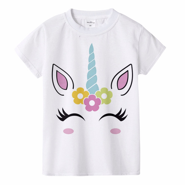 1pcs/lot , 1-12years Kids Toddler Baby Girls Summer T Shirt Girl Cartoon