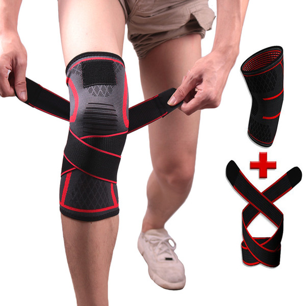 Knee Compression Sleeve Support for Running, Jogging, Sports - Brace for Joint Pain Relief, Arthritis and Injury Recovery -Single Wrap