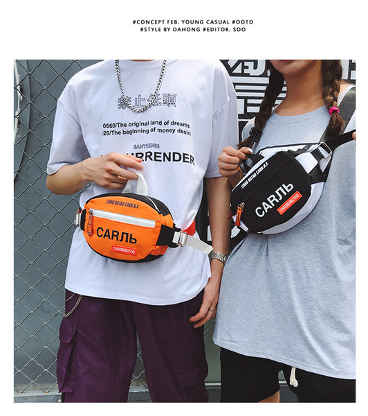 2019 HERON PRESTON 18FW TURTLENECK Waist Bag Unisex Fanny Pack for Women Belt Patchwork Waist Pack Money Phone Chest Bag