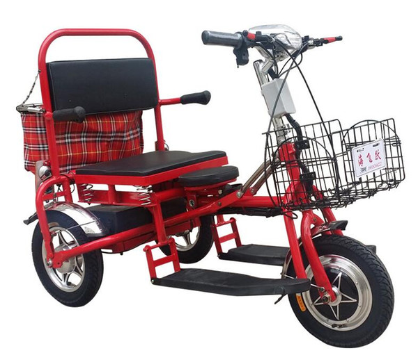 Factory direct life 55 km elderly folding electric tricycle adult portable three-wheeled electric car wholesale ATV