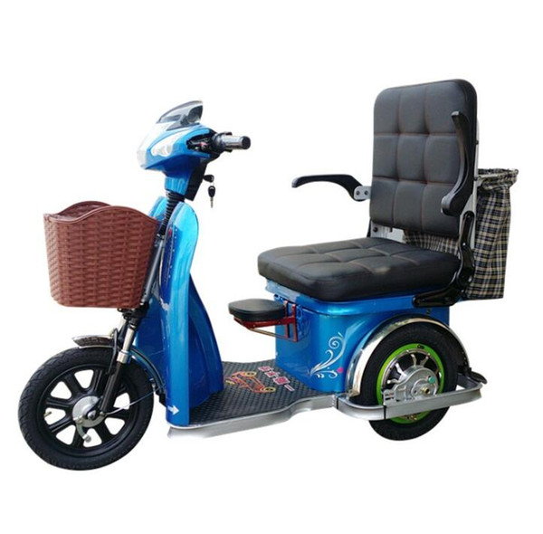 New comfortable big seat elderly travel electric tricycle into the elevator adult three-wheeled battery car wholesale