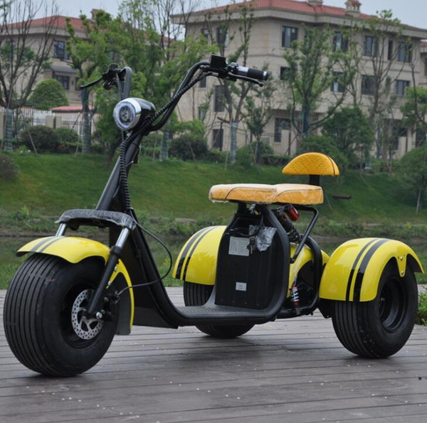 Three-wheel electric vehicle big wheel electric car scooter with differential