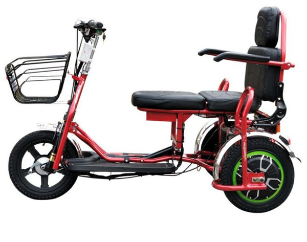 Factory direct new double folding electric tricycle old age stepping elevator three-wheeled battery car wholesale ATV