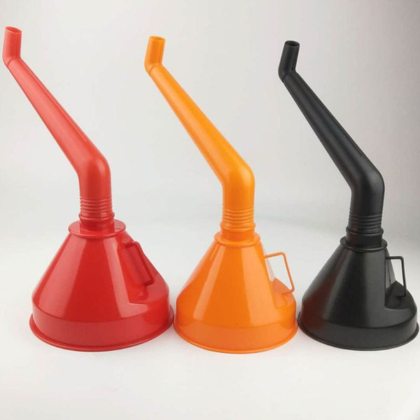 Universal Car Motorcycle Truck Pour Oil Tool Petrol Diesel Kerosene Plastic Filling Funnel with Soft Pipe Spout S/M/L Size C45