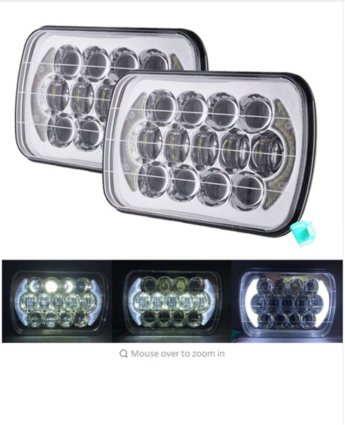 7x6 LED Headlights 5x7 105W Rectangle LED Head light car headlamp Sealed Replacement High Low Beam for Trucks Offroad Vehicle