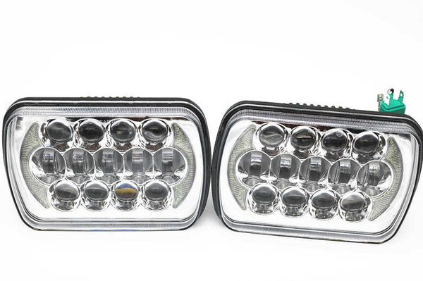 105W 5X7 7X6 inch Rectangular Sealed Beam LED Headlight With DRL LED for H6014 H6052 H6054 H6052 LED Headlight 1 Pair