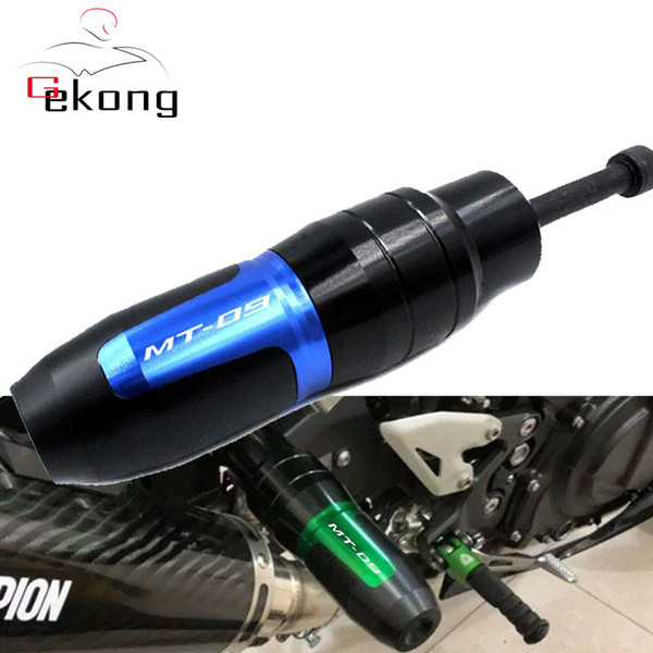 Motorcycle Accessories Fit For YAMAHA MT-09 MT09 Tracer FZ-09 FZ09 CNC Frame Crash Pads Exhaust Sliders Crash Protector with log