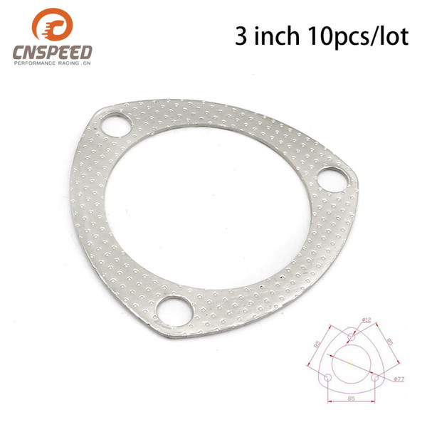 Car Universal 2.5/3-Inch Exhaust Pipe 3-hole-Sealing Gasket