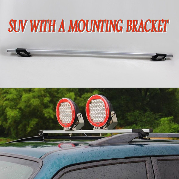 SUV aluminum alloy luggage rack fixed clip auxiliary aluminum rod with Off-road lights