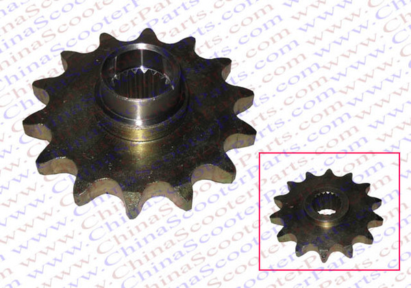 Wholesale- 14T 530 Front Sprocket 19 Spline Reverse Gear Box Kazuma Falcon Dingo Panda 150cc 250cc Quad ATV Parts