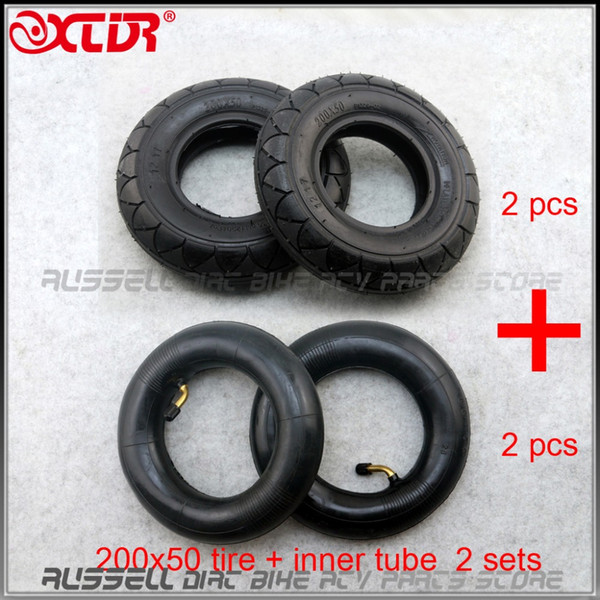 200x50 Tire + inner tube for Folding Electric Scooter 8-inch E-Scooter Pocket Bike Razor E100 E150 E-200 2sets