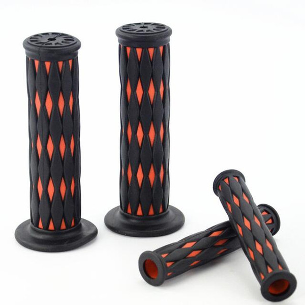 Motorcycle Grip Horn Set Grip Set Of Four Sets Of Soft Rubber Modified Handle Orange