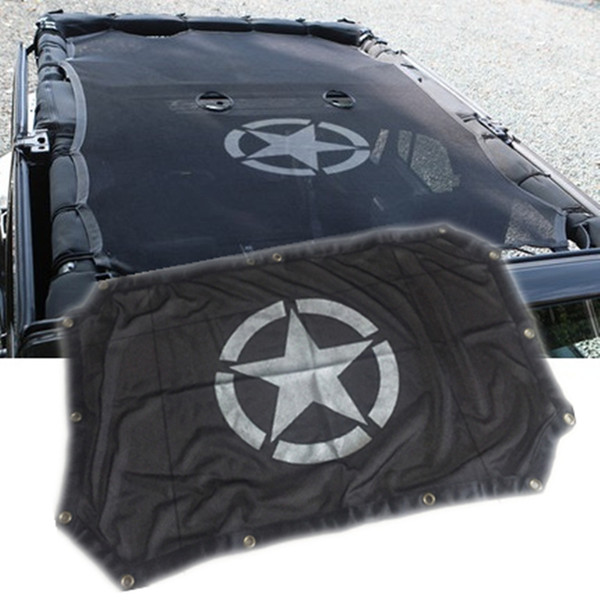 Wholesale- MUST IN SUMMER 2 / 4 Doors Sunshade Roof Shade Net Top Cover UV Protection Suitable for Jeep Wrangler Unlimited JK Accessories