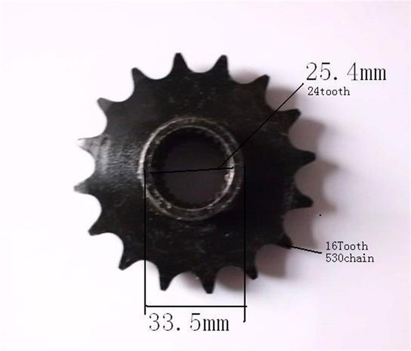 ATVS ATV UTV front sprocket sprockets Inner hole 25mm24t outside 16t for 530 chain 4X4 go kart karting