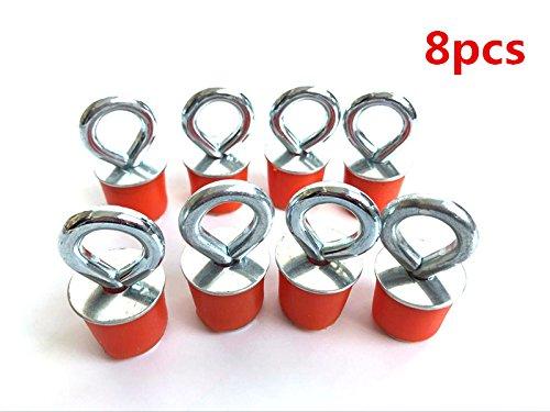 8pcs/Set Lock & Ride ATV Tie Down Anchors for Polaris RZR, ACE, Sportsman, 1 Inch Diameter Lock & Ride Eye Bolts 8 in 1 Package (orange)