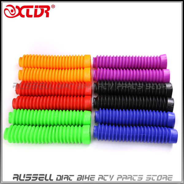 2Pcs Cafe Racer Front Shock Absorber Dust Protection Rubber Cover 25cm for GN250 Honda CG125 150 Retro Vintage Custom