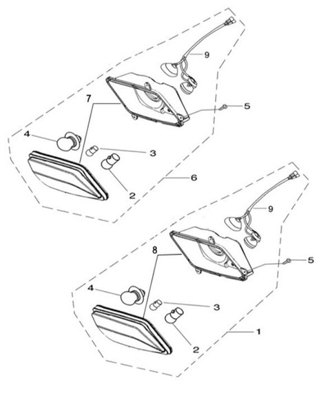 New Front Left & Right A Headlight For Hisun HS700 ATV UTV 35180-107-0000&35160-107-0000