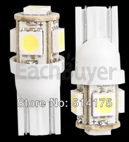 T10 W5W 168 194 White 5 SMD LED Side Wedge Light Bulb Lamp Free Shipping Wholesales 1000/pieces order<$18no track