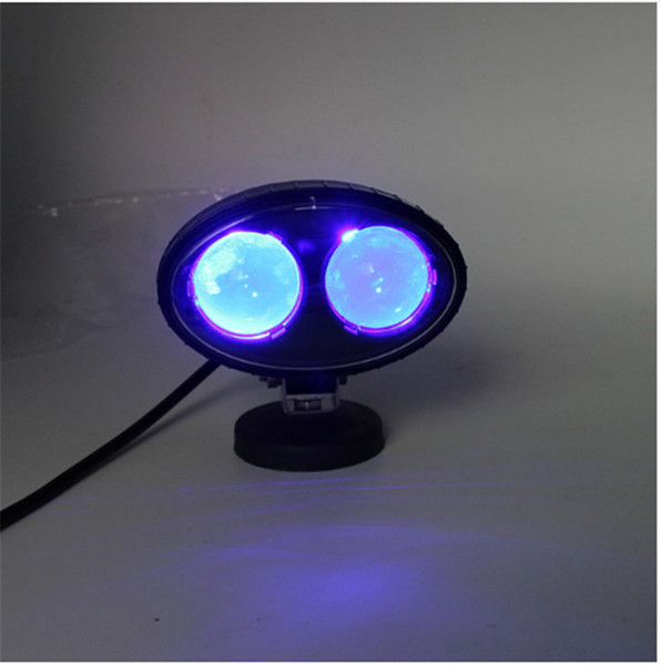 10W Blue LED Forklift Safety Light Spot Light Warehouse Safe Warning Light, 10V-80V LED Forklift Light-black 1psc