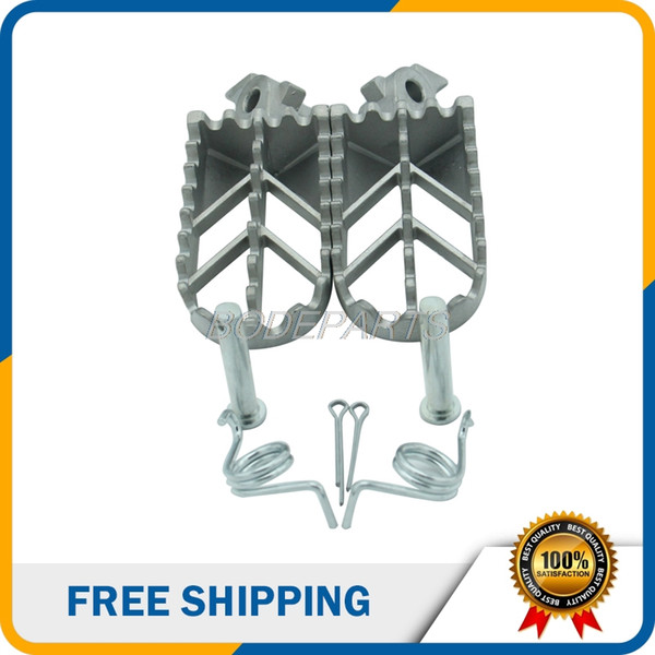 CNC Parts Stainless Steel Motorcycle Accessories Motorcycle Pedals Footrests For 50cc-250cc Motocross Dirt Bike Free Shipping