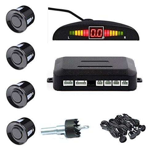 4 Sensors Car LED Parking Sensor Kit Display 12V for Cars Reverse Assistance Backup Radar Monitor System